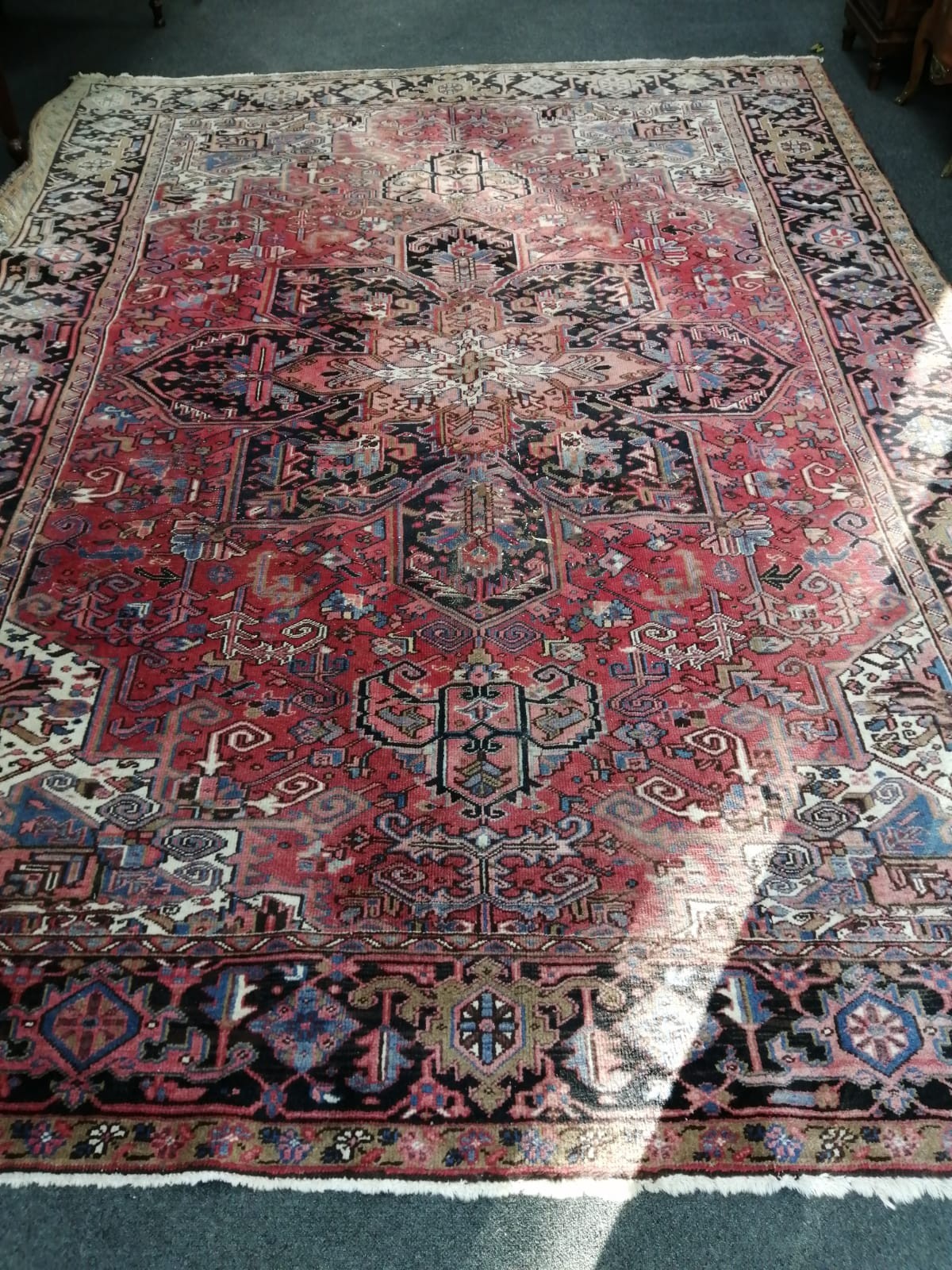 A Mahal brick red ground carpet, 340 x 250cm